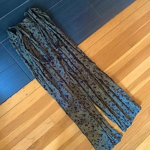 GREEN AND BLUE FLOWER ACCENTED OVERALLS//ROMPER !! (new)